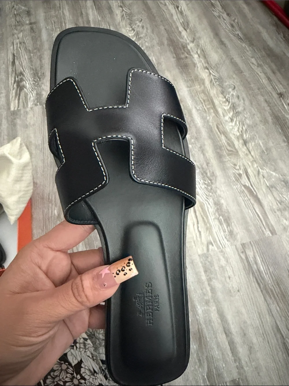 Hermes Oran sandal size 37.5 worn twice with proof of purchase